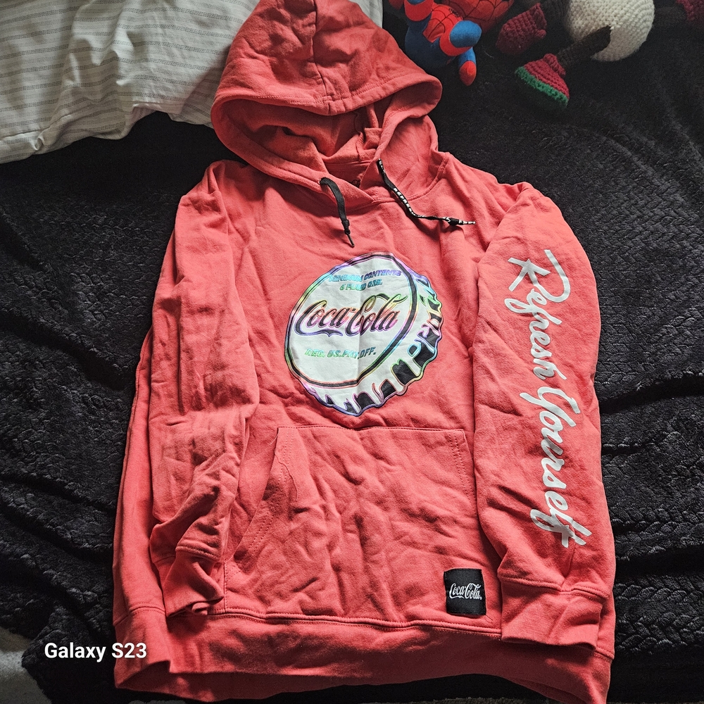 Coca-Cola Coral Hoodie with Logo